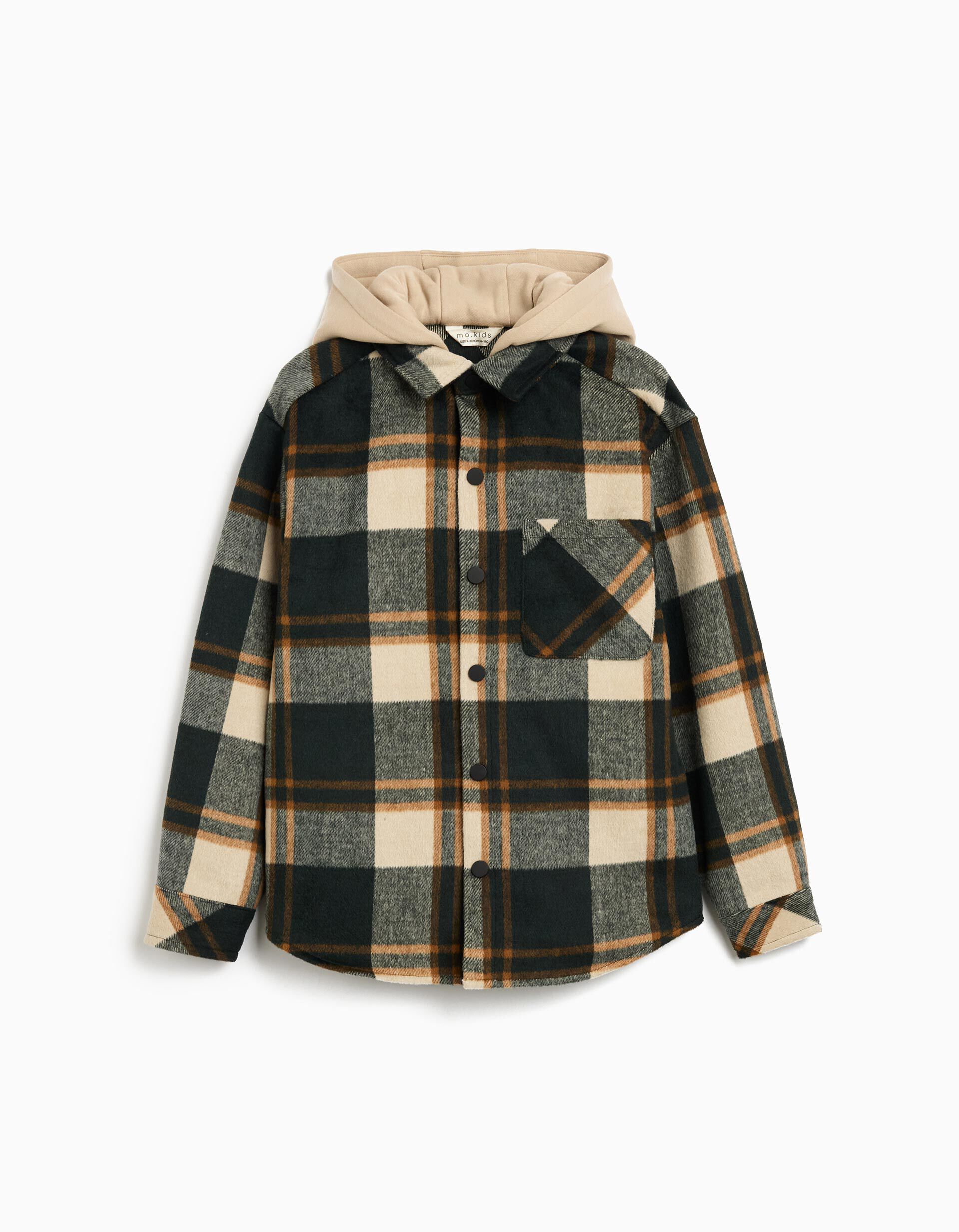 Comprar Online Sobrecamisa com Capuz, Menino, Verde Escuro