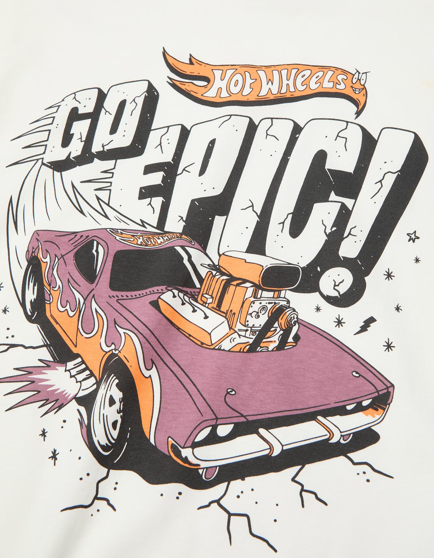 Comprar Online T-shirt 'Hot Wheels', Menino, Branco