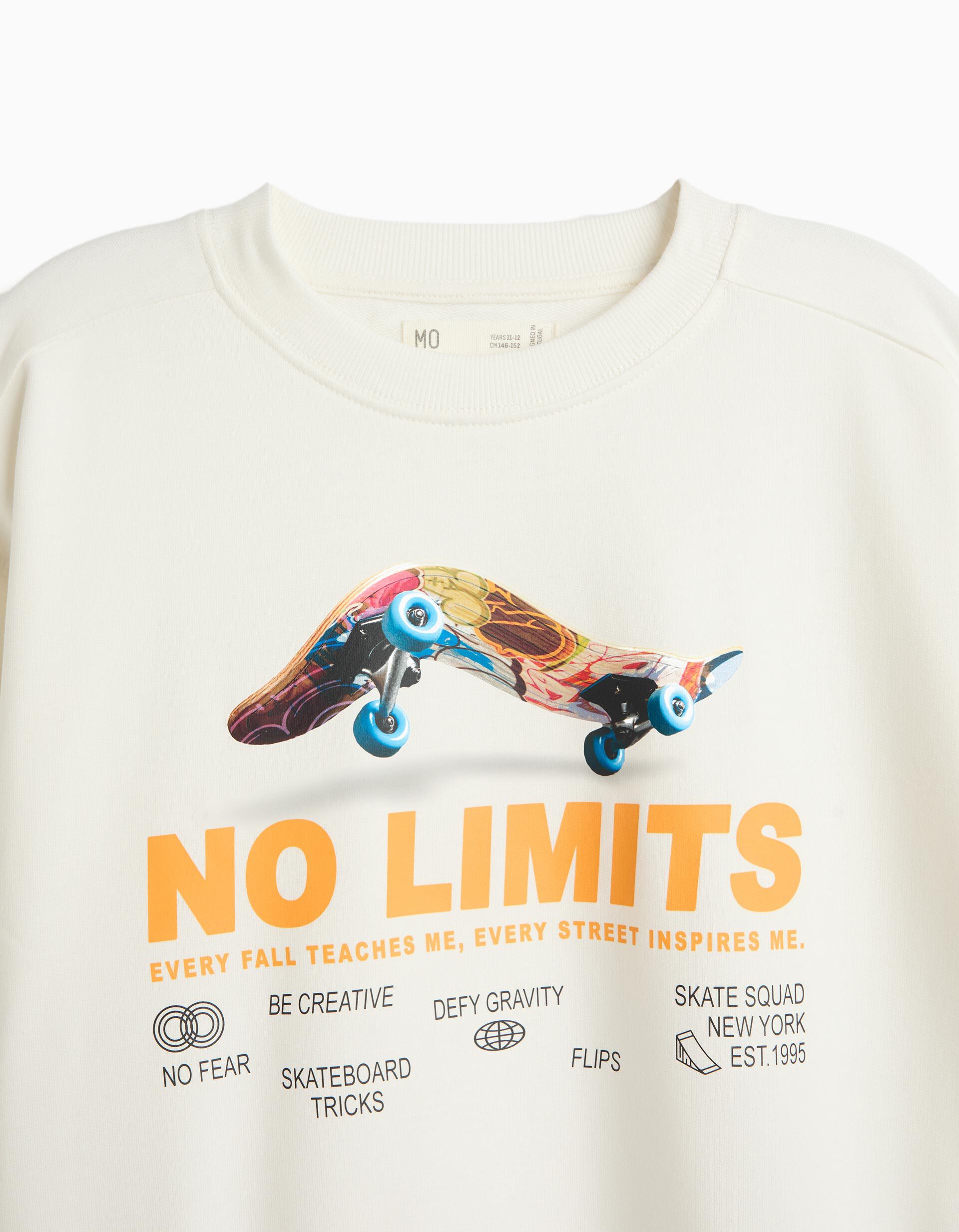Comprar Online Sweatshirt Loose Fit, Menino, Branco
