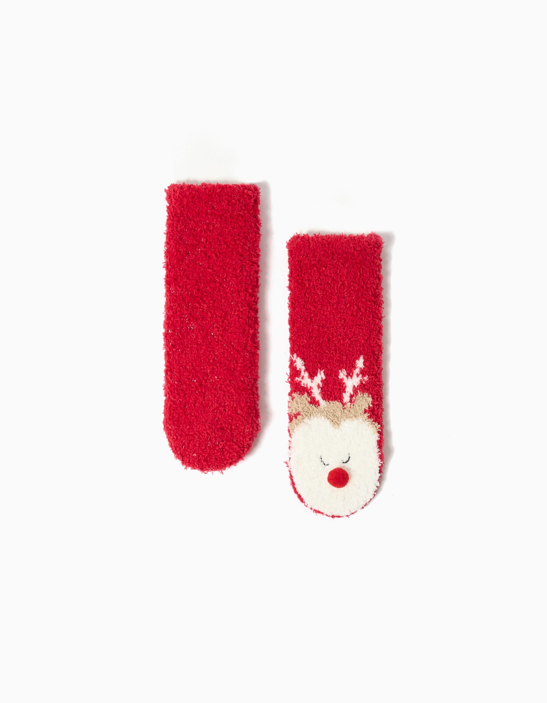 Pack 2 Pares de Meias de Natal, Menina, Vermelho Escuro