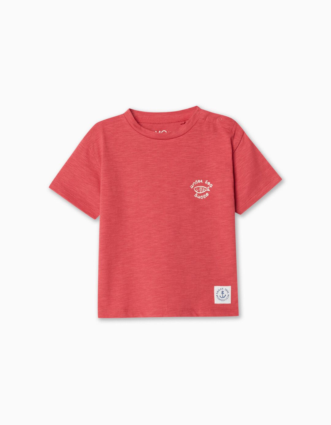 T-shirt, Bebé Menino, Vermelho Escuro