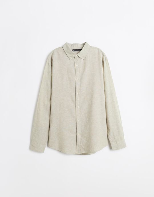 Comprar Online Camisa com Linho, Homem, Verde Claro