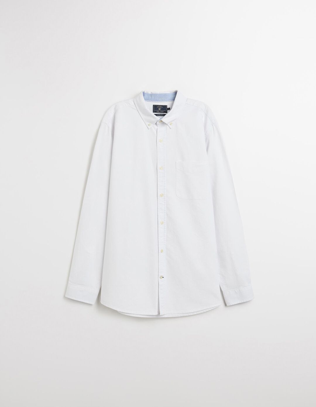 Camisa de Manga Comprida Oxford, Homem, Branco