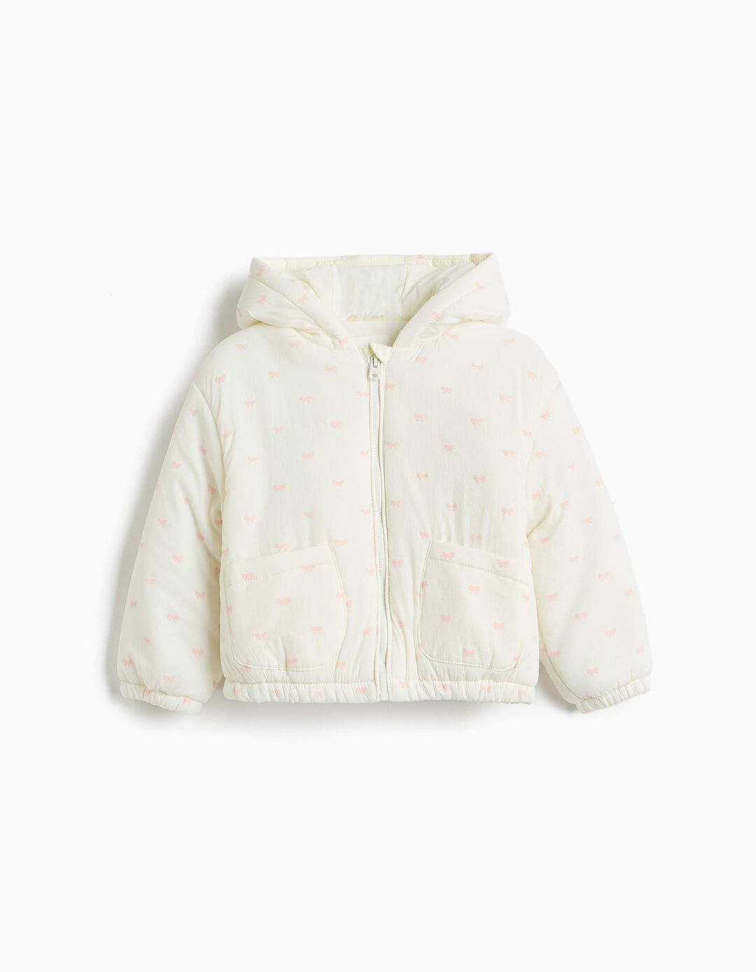 Casaco Acolchoado Com Capuz, Menina, Branco