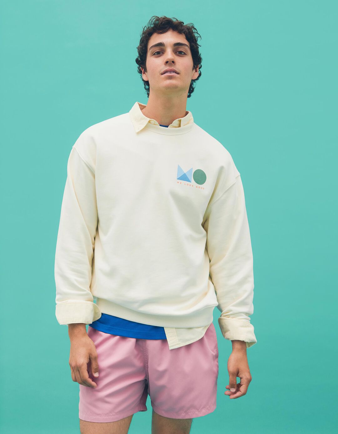 Sweatshirt de Felpa, Homem, Cru