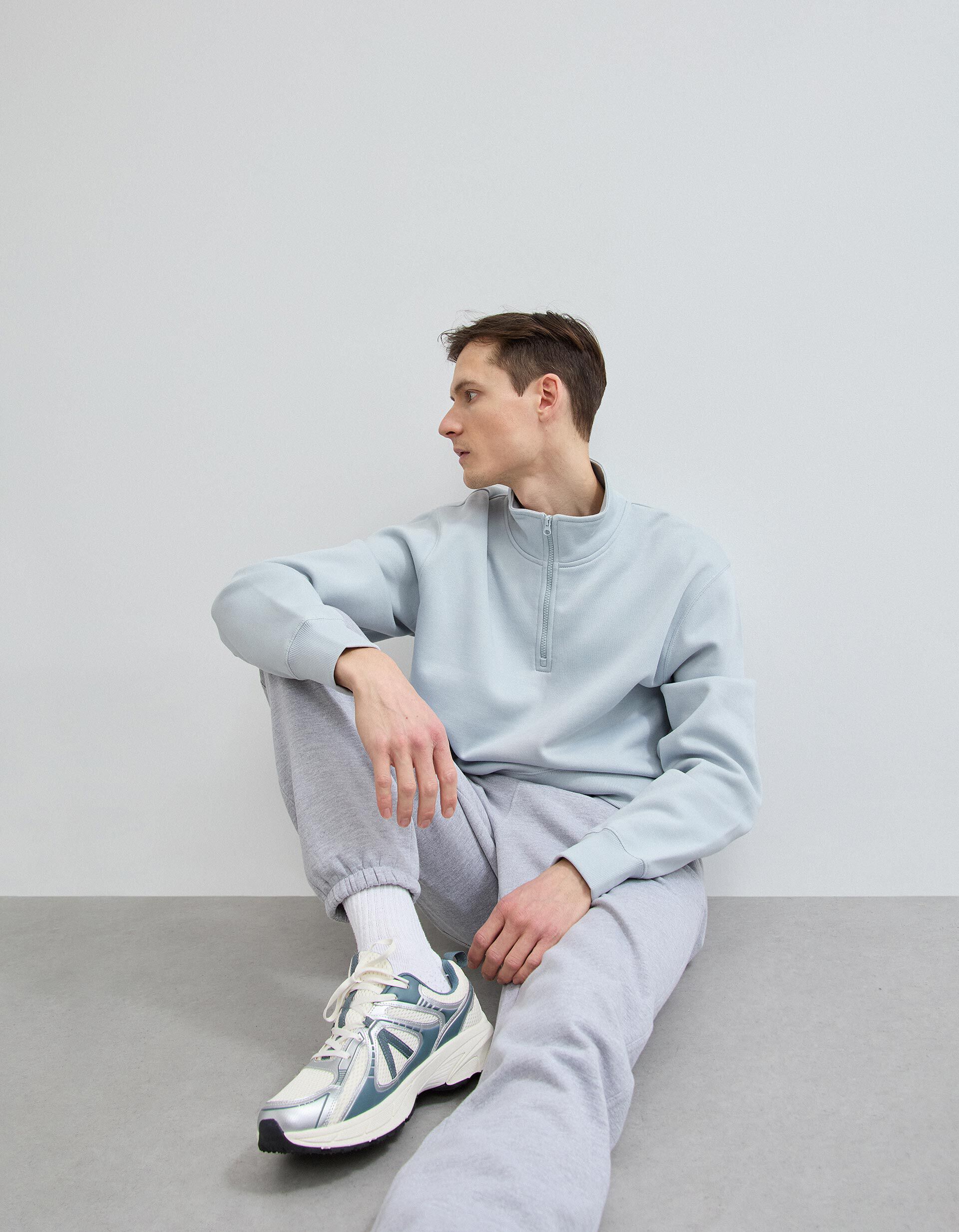 Comprar Online Camisola de Felpa, Homem, Azul Claro