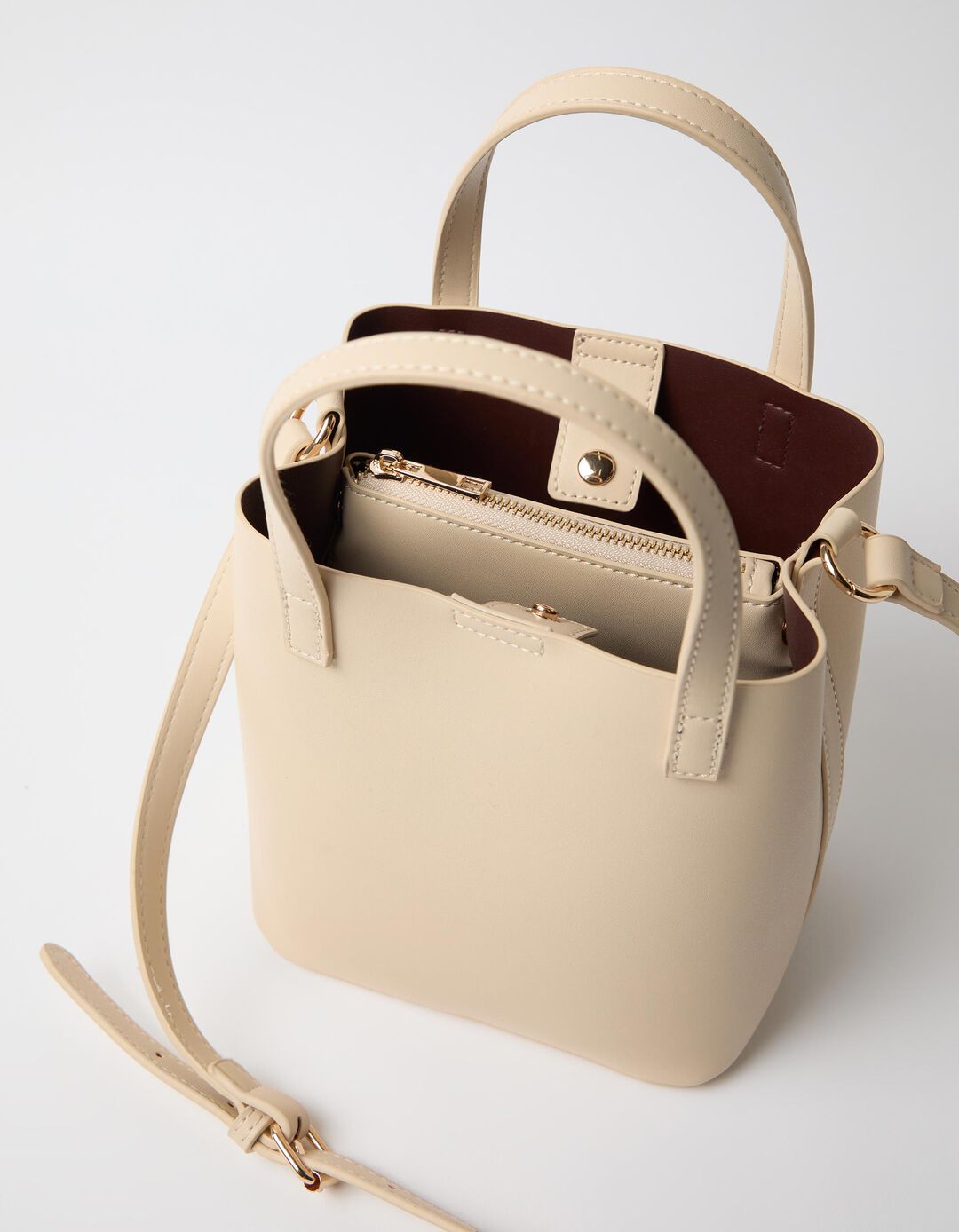 Mala Bucket Mini, Mulher, Bege