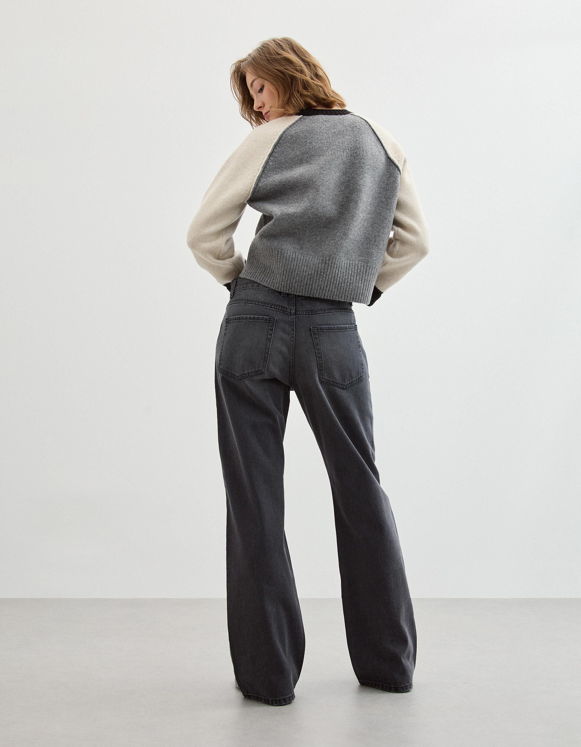 Comprar Online Cal&ccedil;as de Ganga Wide Leg, Mulher, Cinzento