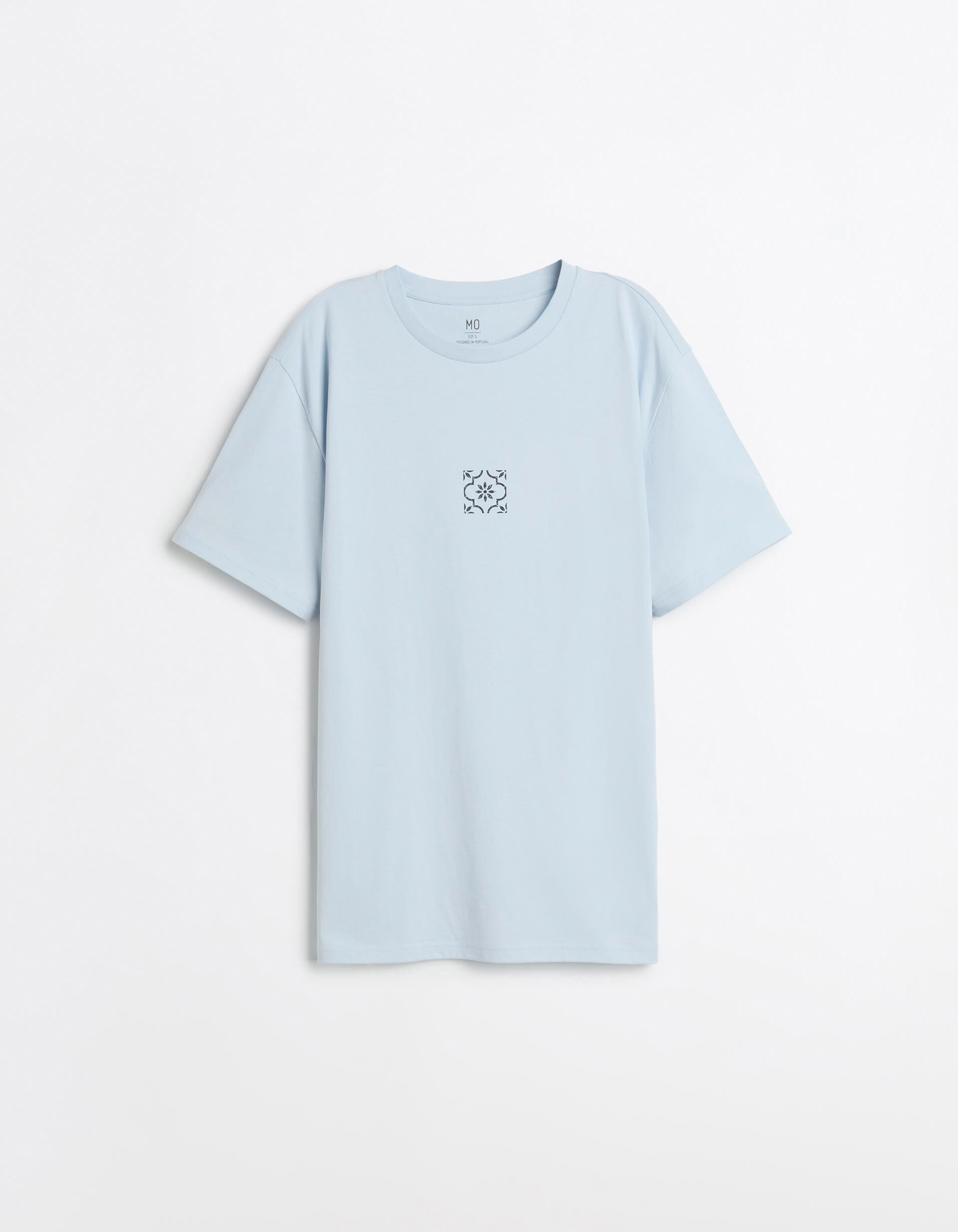 Comprar Online T-shirt Jersey Estampada, Homem, Azul Claro