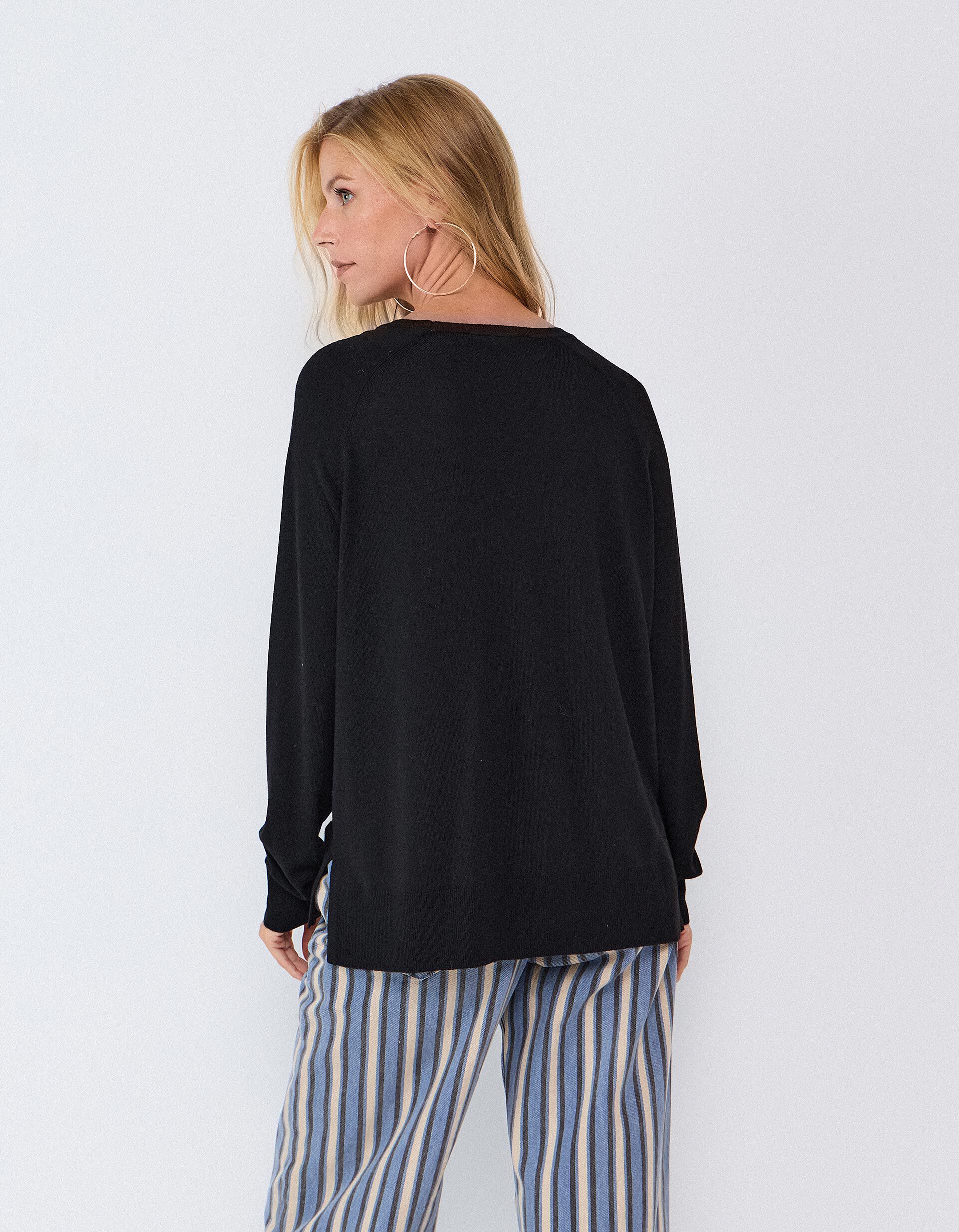 Comprar Online Sweater De Manga Comprida, Mulher, Preto