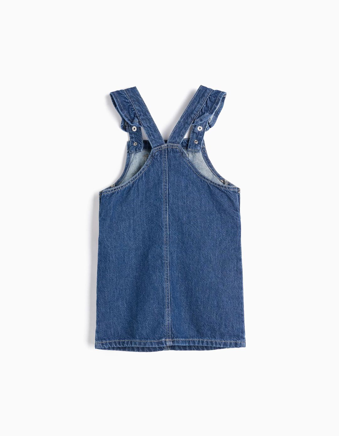 Vestido de Ganga sem Mangas, Menina, Azul Escuro