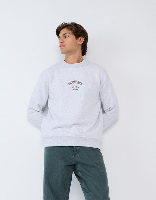Comprar Online Camisola De Felpa, Homem, Cinzento Claro