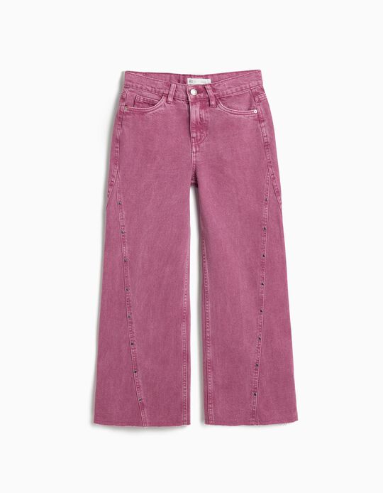 Comprar Online Cal&ccedil;as de Ganga 'Wide Leg', Menina, Rosa Escuro