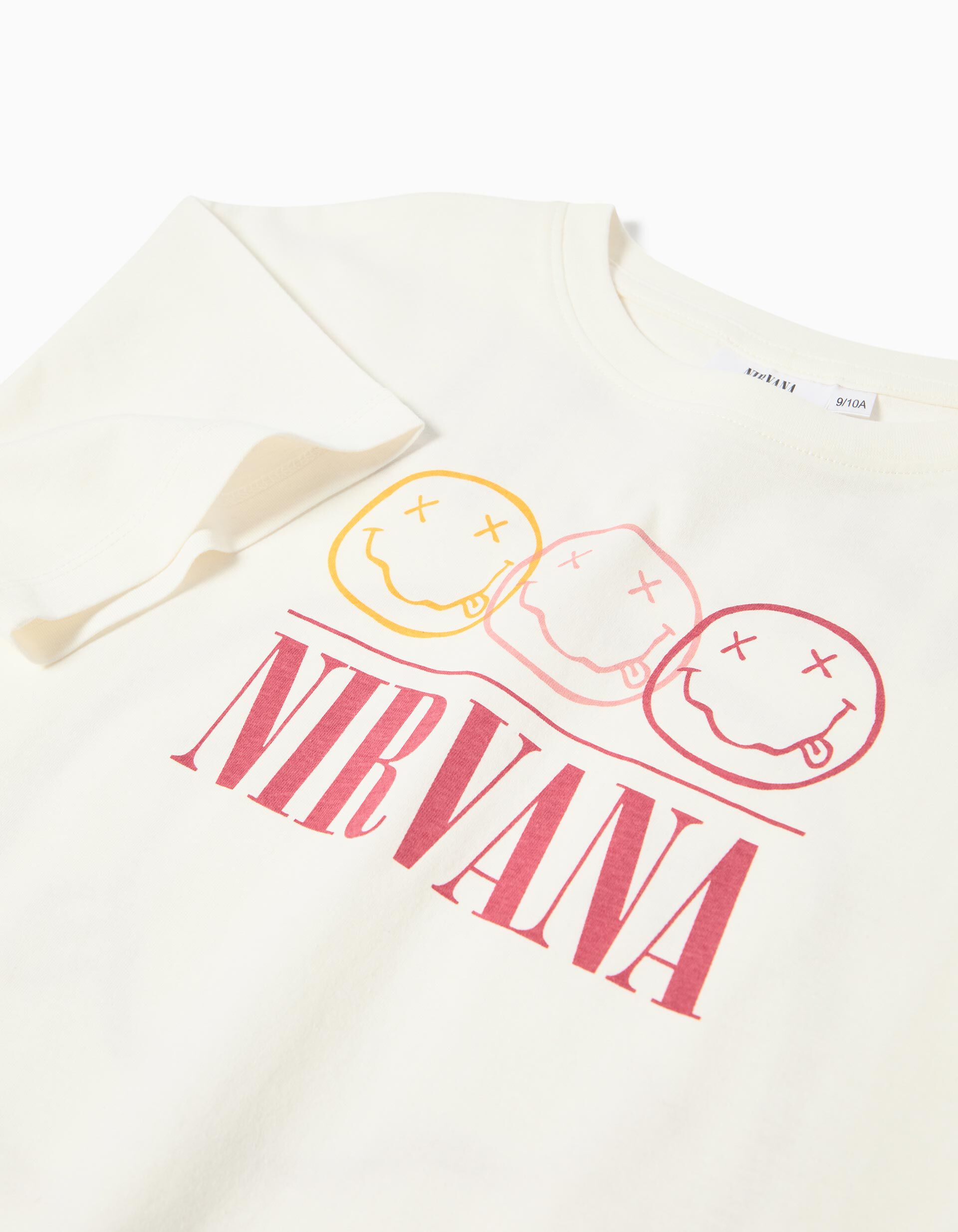 Comprar Online T-shirt 'Nirvana', Menina, Branco