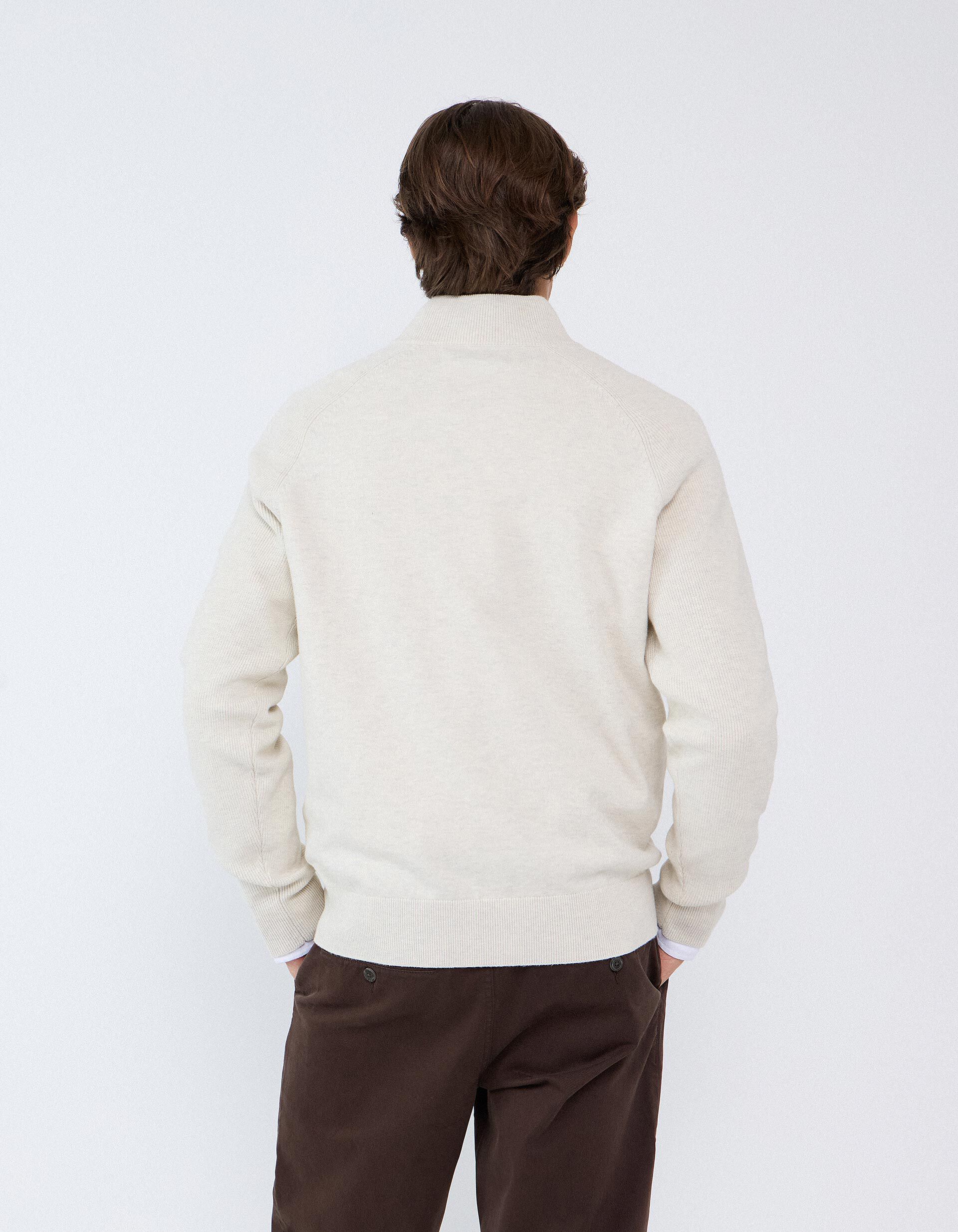Comprar Online Sweatshirt De Malha, Homem, Bege Claro