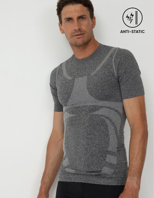 Seamless Sports T-shirt, Men, Grey
