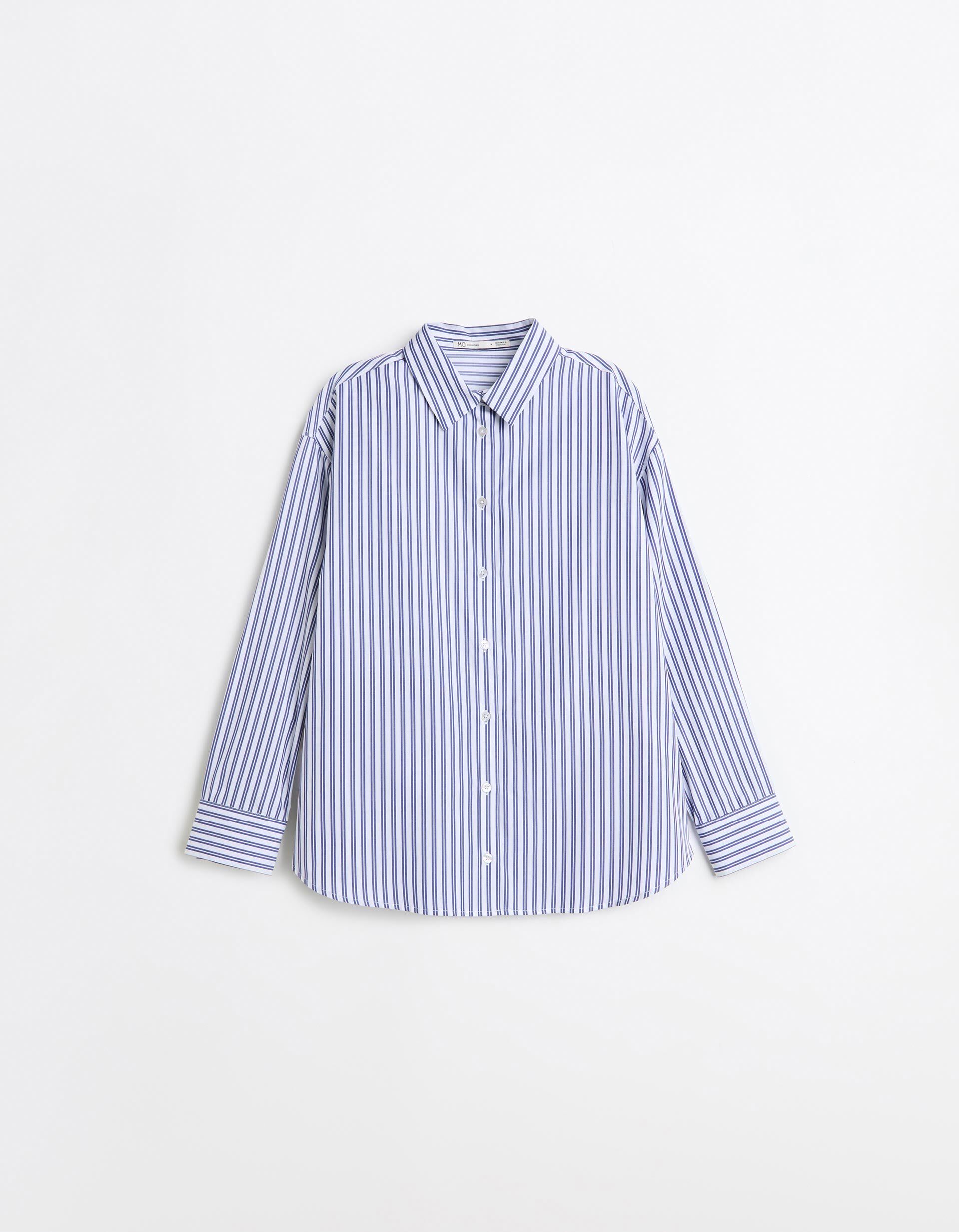 Comprar Online Camisa &Agrave;s Riscas, Mulher, Azul 
