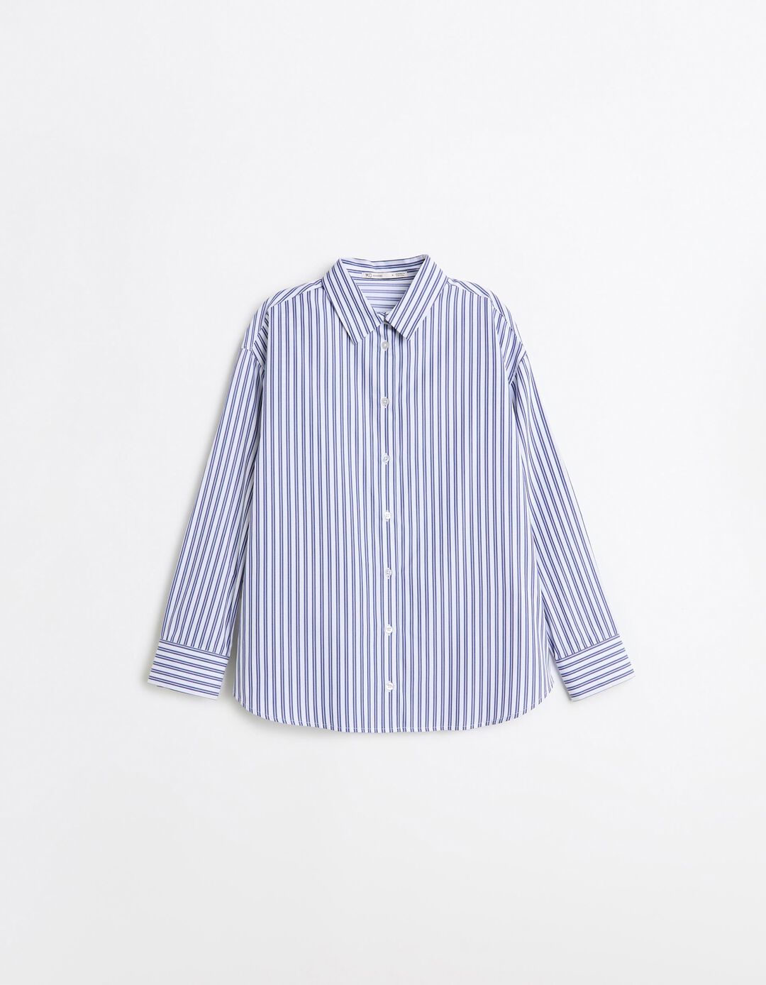Camisa &Agrave;s Riscas, Mulher, Azul 