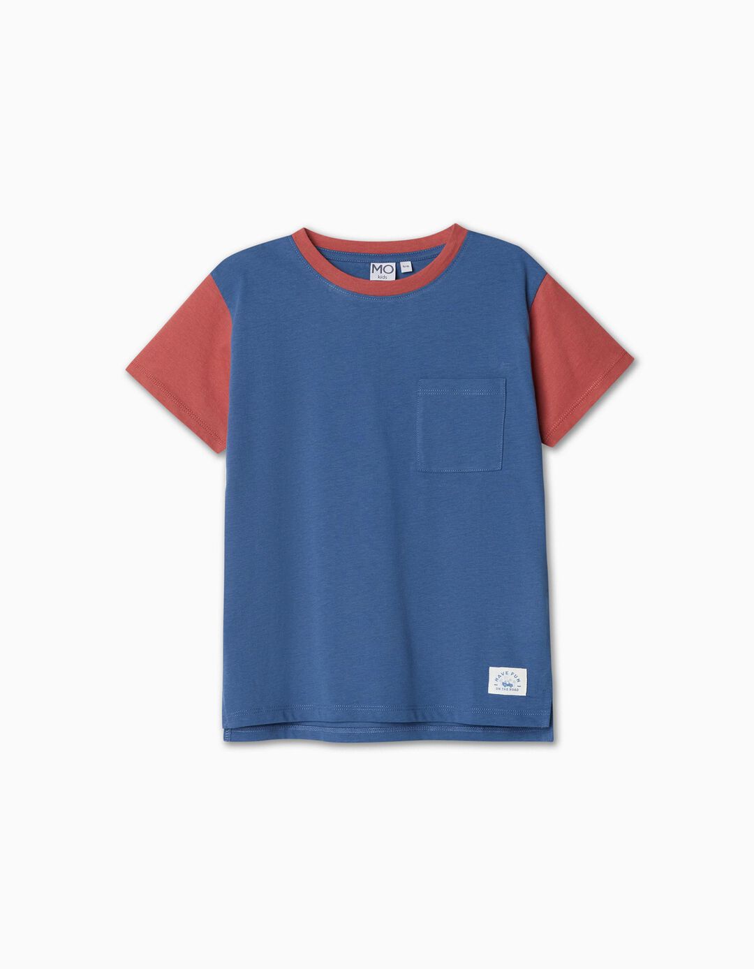 Two-Color T-shirt, Boy, Blue