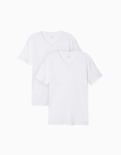 2 T-Shirts Interiores, Homem, Branco