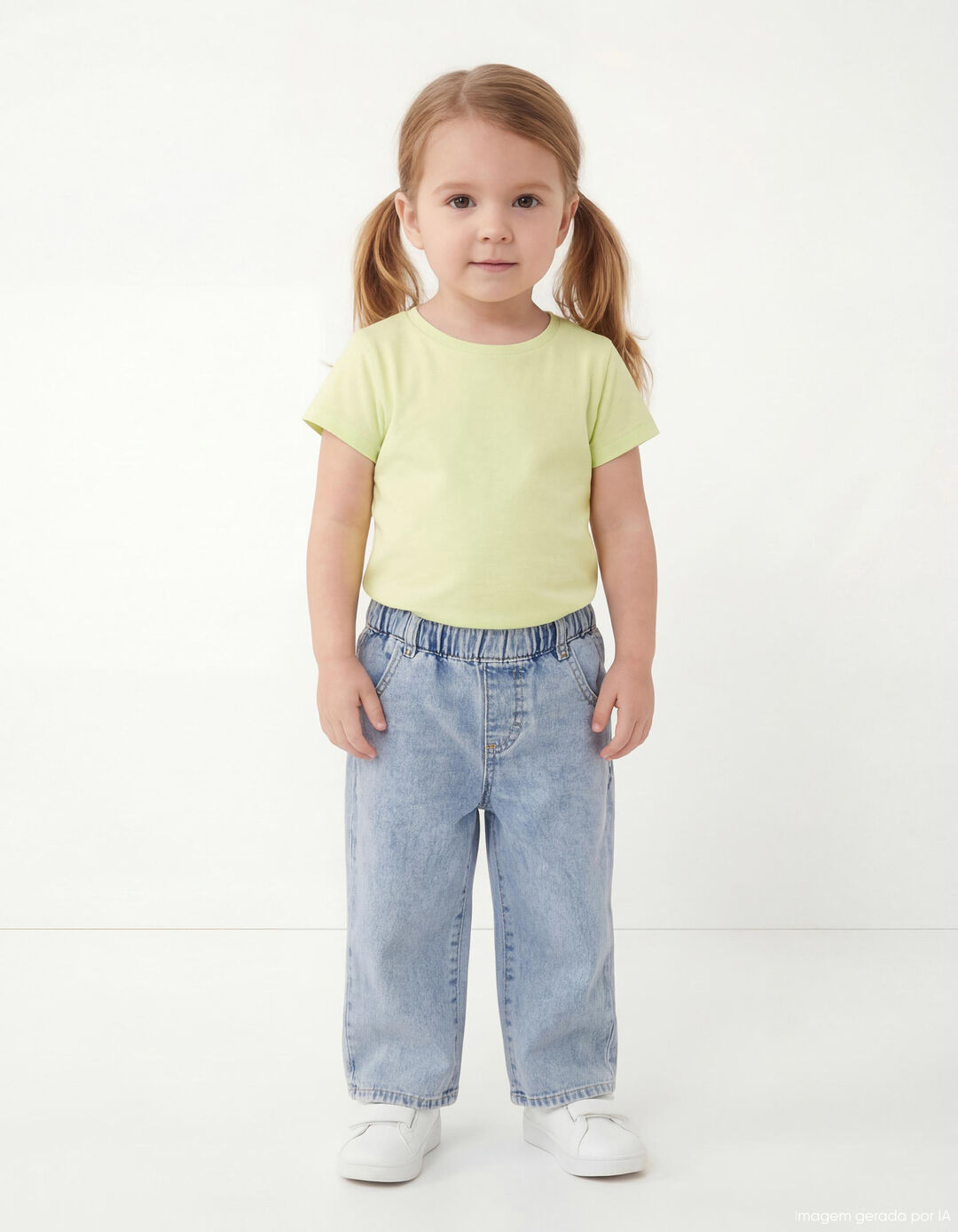 T-shirt, Menina, Amarelo Claro