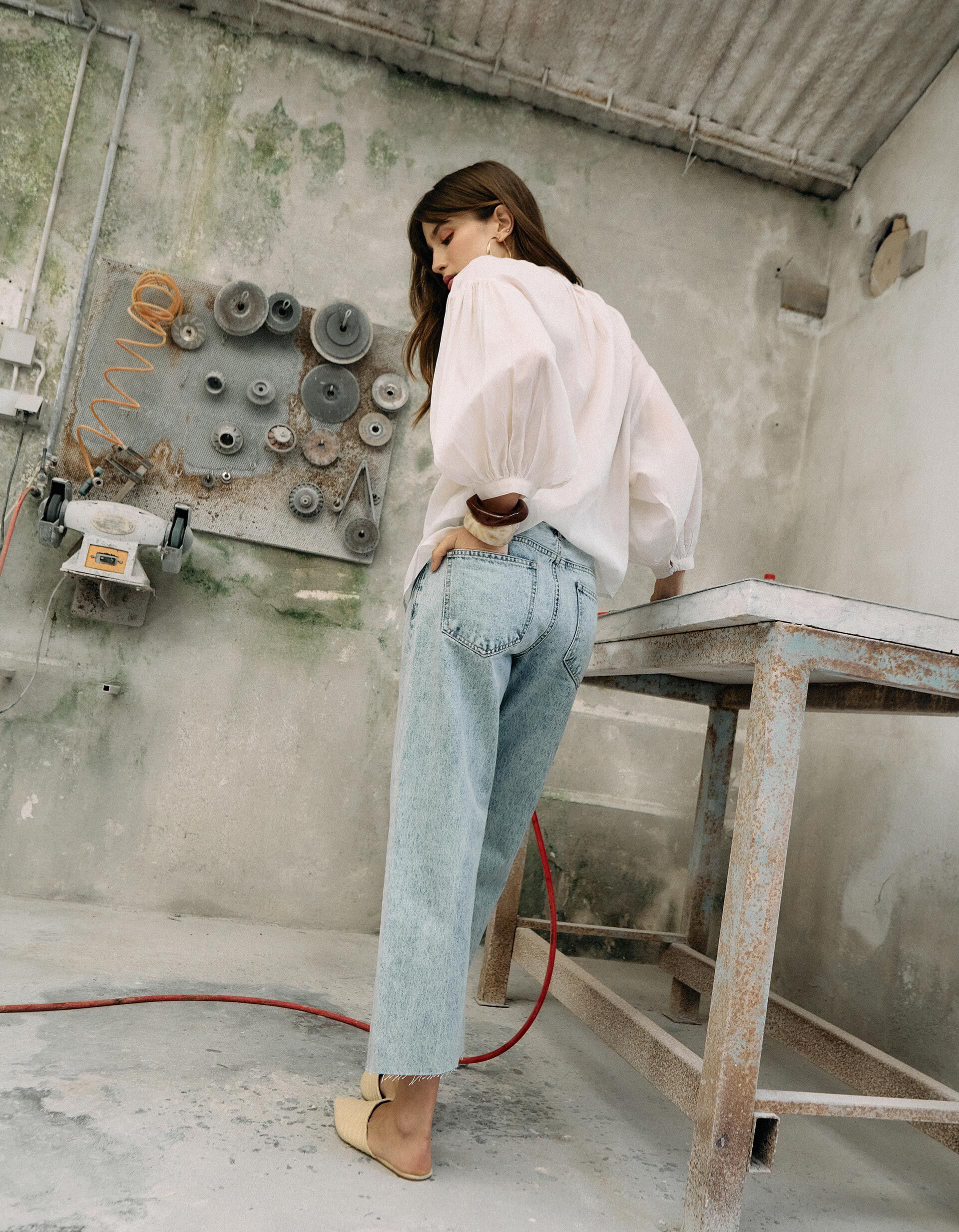 Comprar Online Cal&ccedil;as de Ganga 'Straight Fit', Mulher, Azul Claro