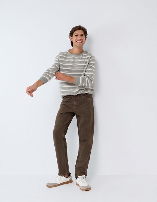 Comprar Online Cal&ccedil;as de Ganga Relaxed Fit, Homem, Castanho Escuro