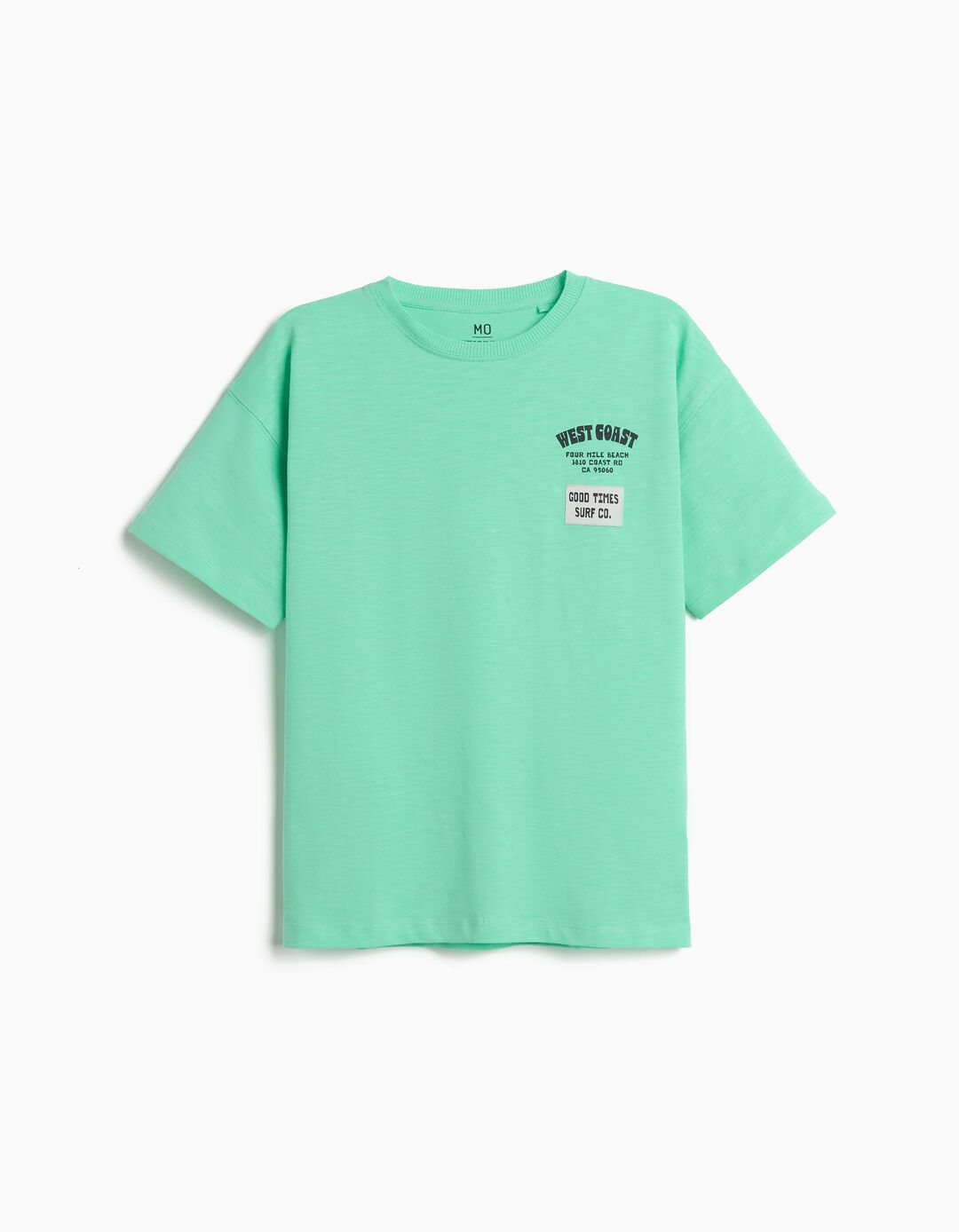 T-shirt com Estampado, Menino, Verde Claro