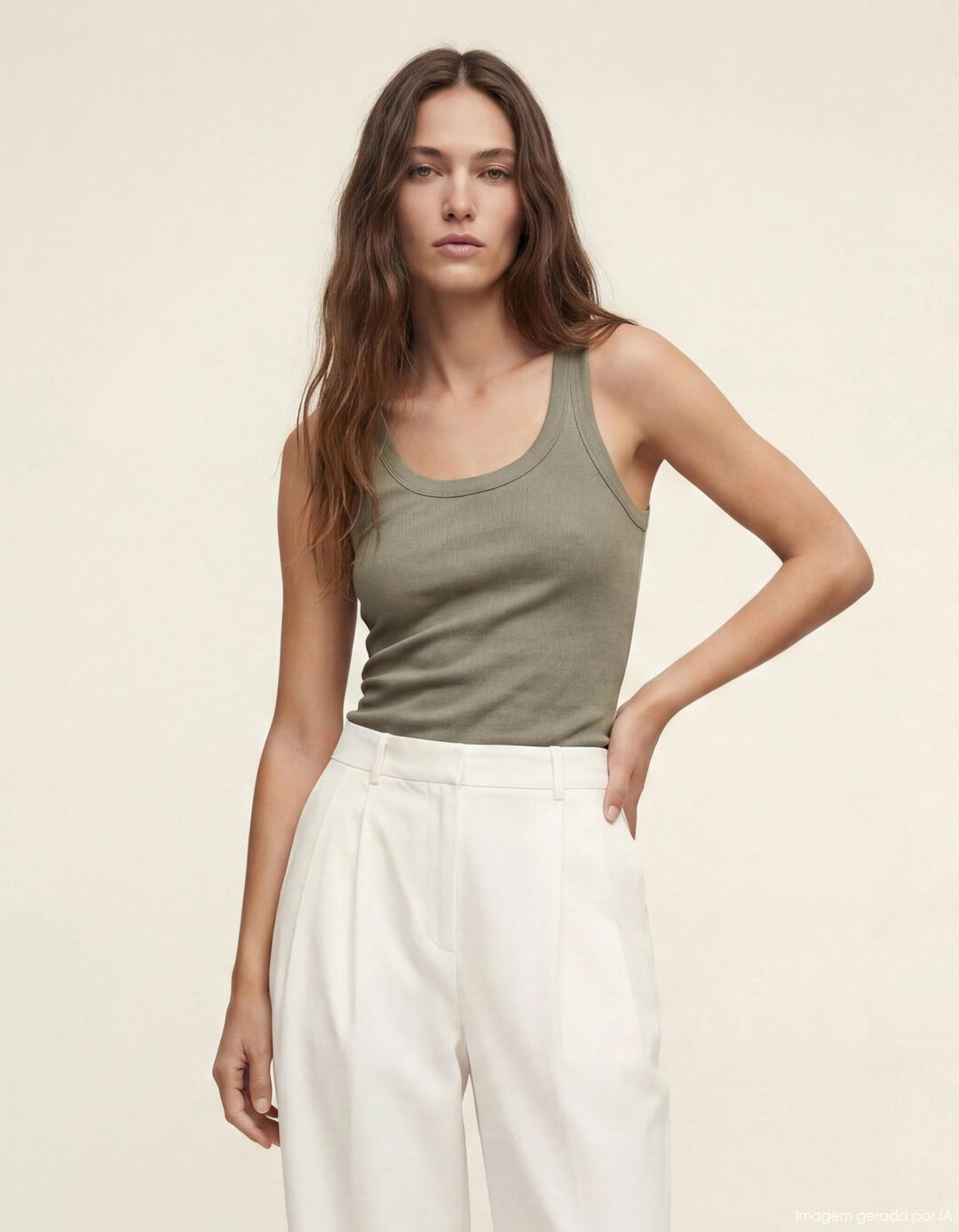 Tank Top, Mulher, Verde Claro