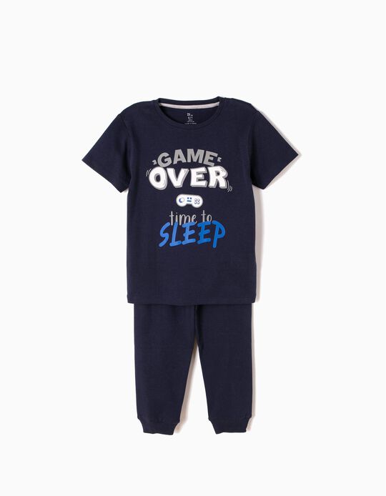 Pijama Manga Curta e Cal&ccedil;as Game Over
