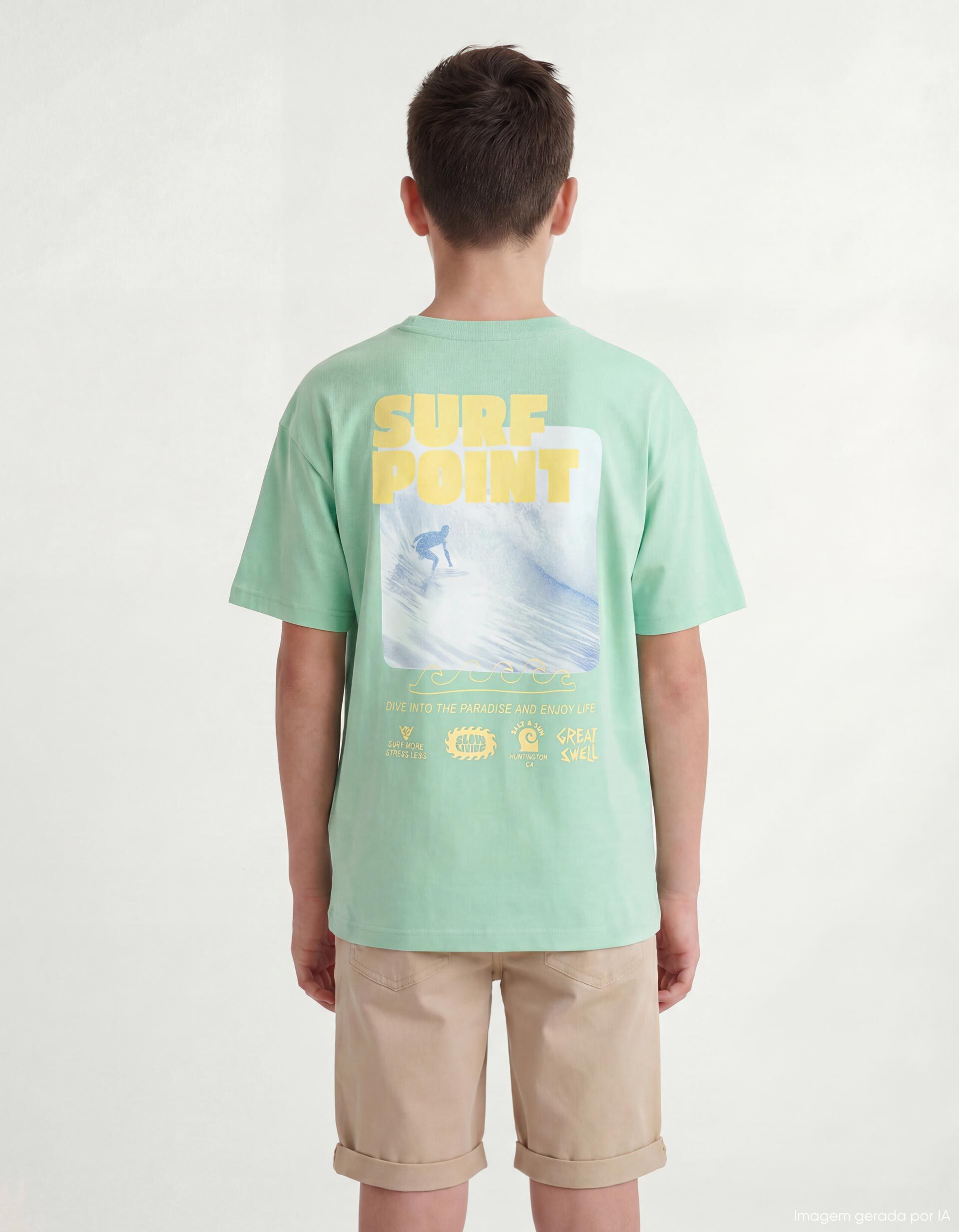 Comprar Online T-shirt Estampada, Menino, Verde Claro