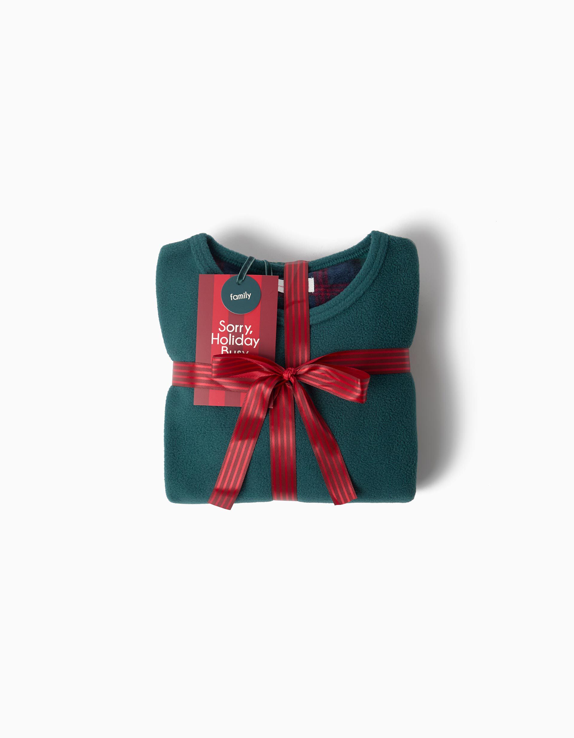 Comprar Online Pijama Polar De Natal, Menina, Verde Escuro