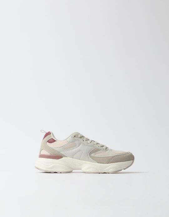 Comprar Online Sapatilhas Contraste, Mulher, Bege