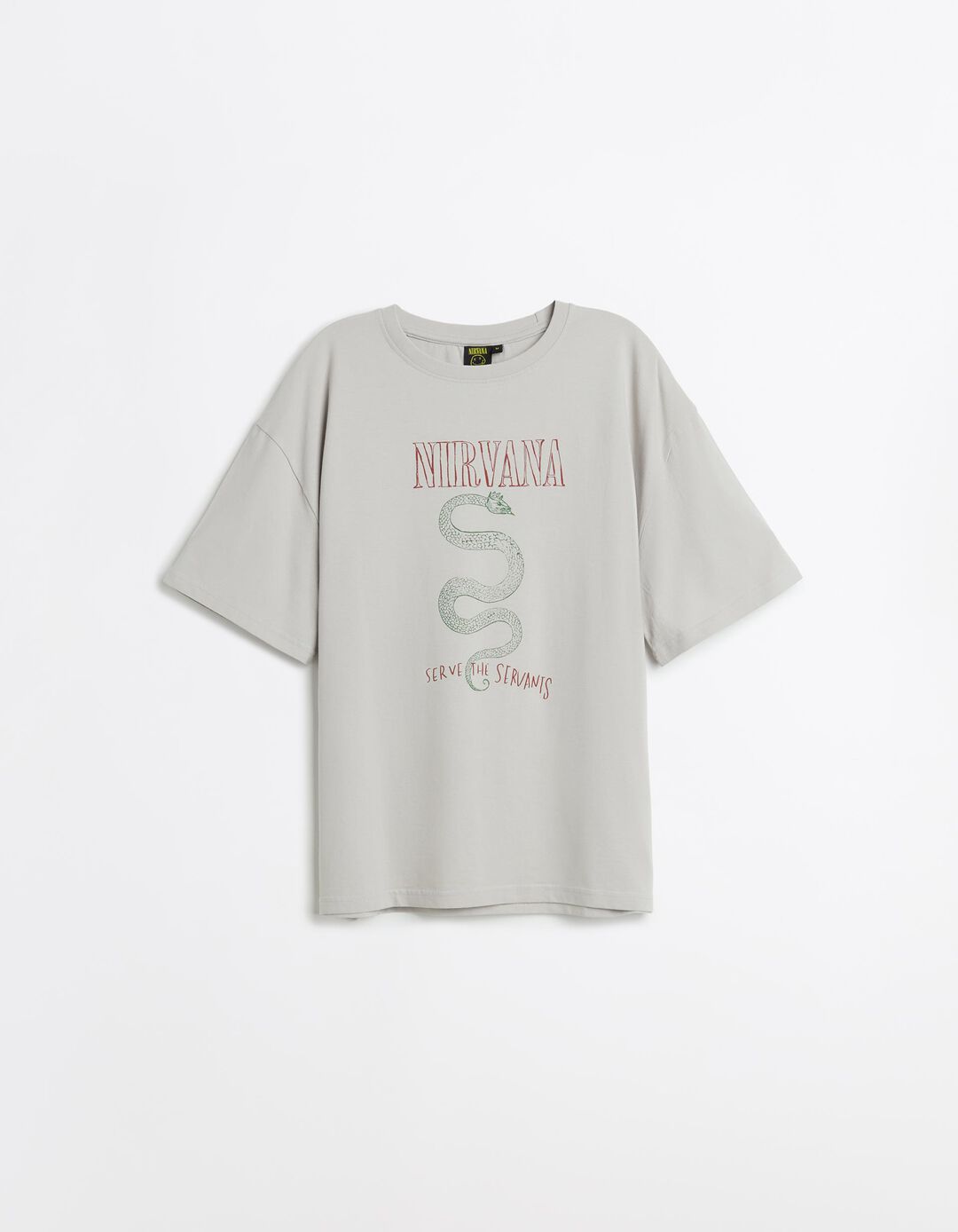 T-shirt Estampada, Mulher, Cinzento Claro