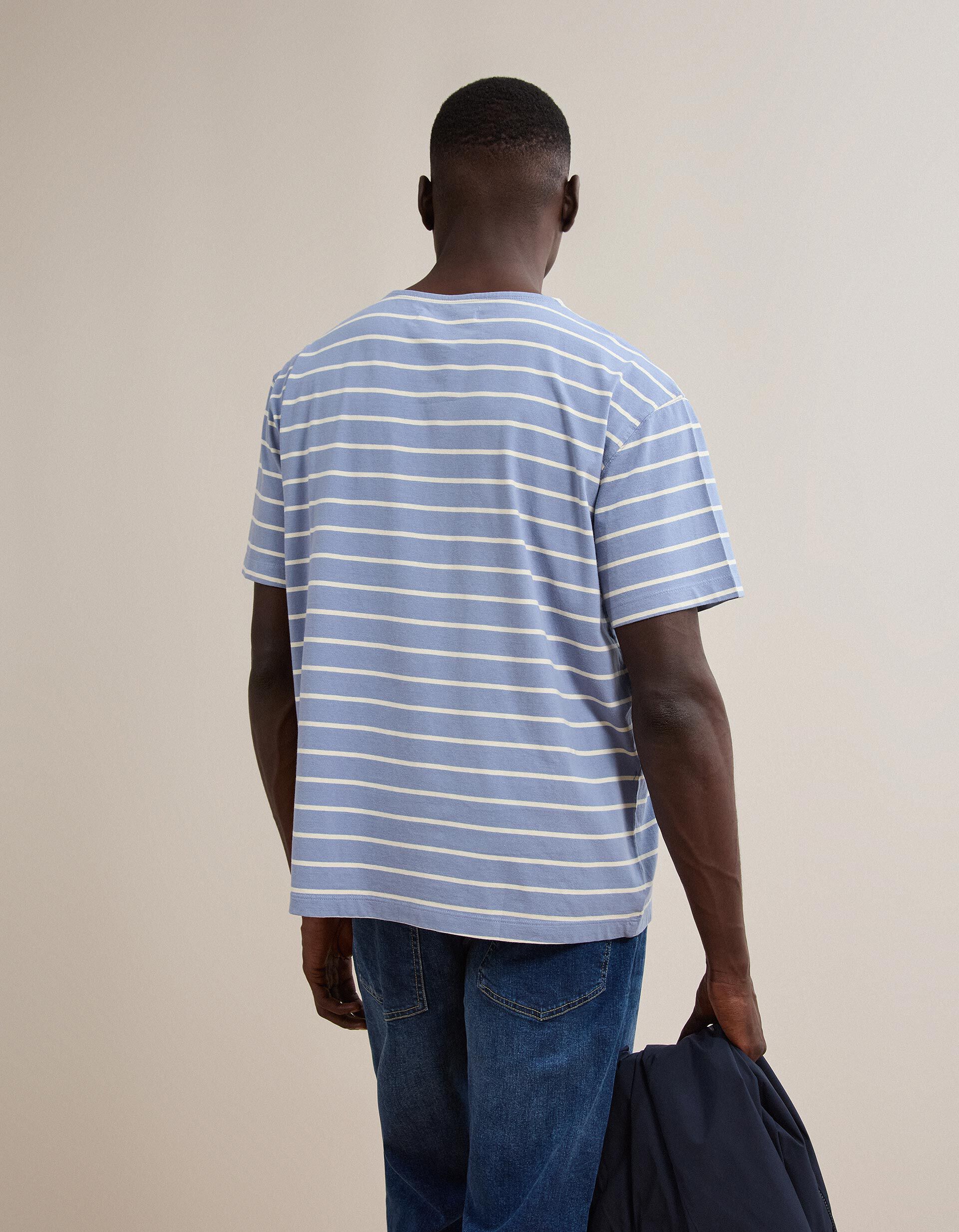 Comprar Online T-shirt &Agrave;s Riscas, Homem, Azul