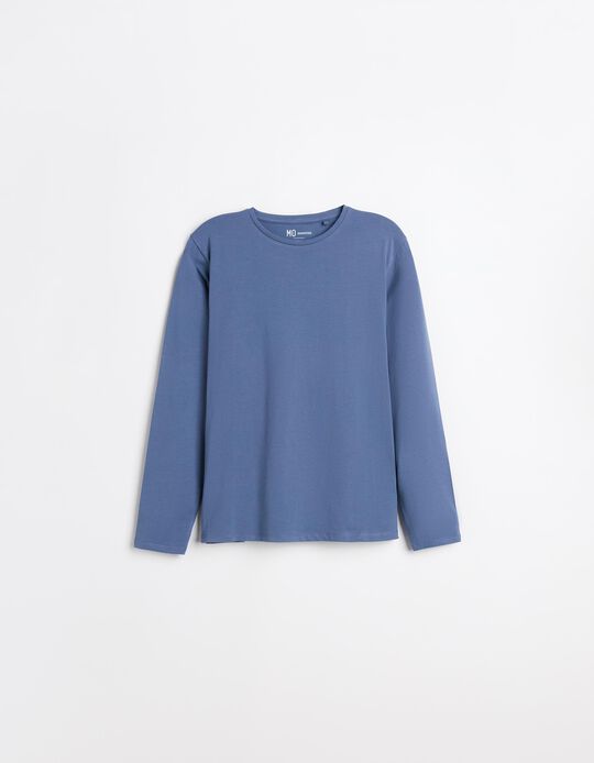 Comprar Online T-shirt de Manga Comprida, Mulher, Azul Escuro