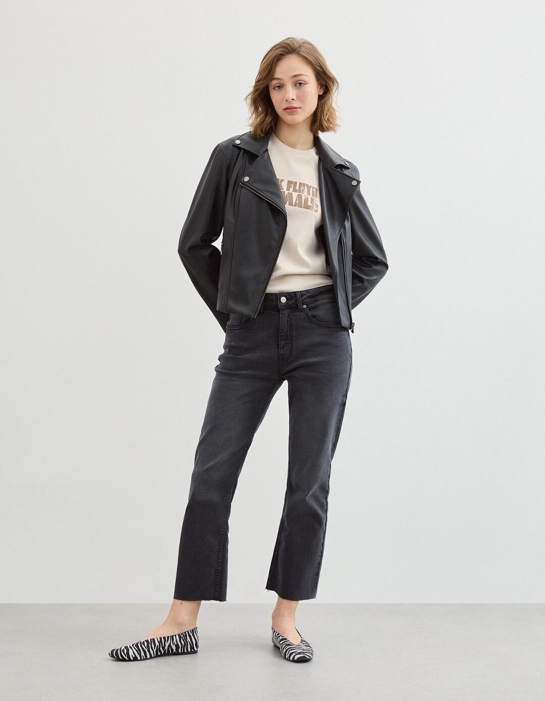 Casaco 'Biker', Mulher, Preto