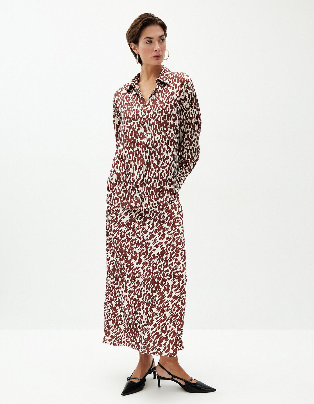 Camisa Acetinado, Mulher, Vermelho Escuro