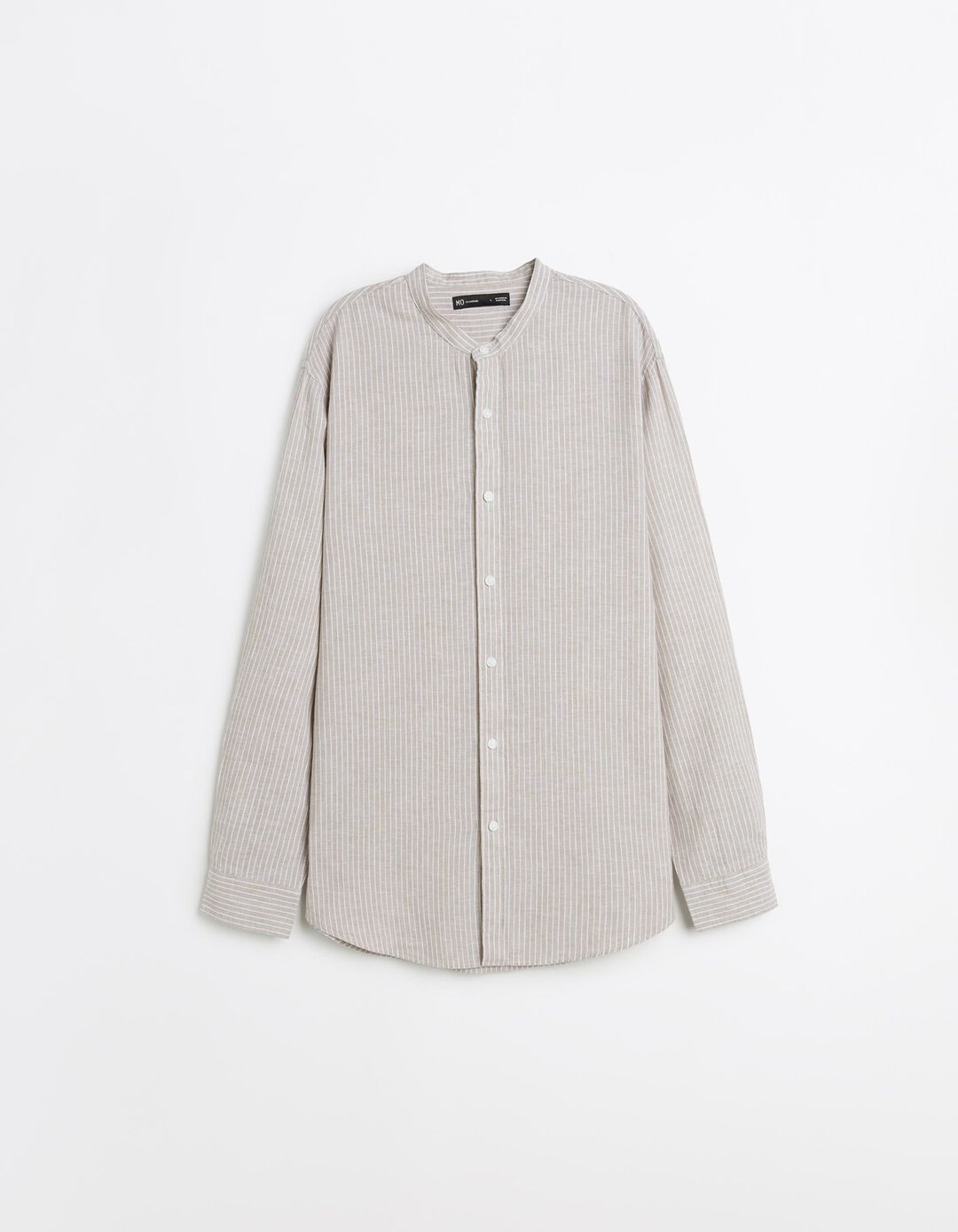 Camisa com Linho, Homem, Bege