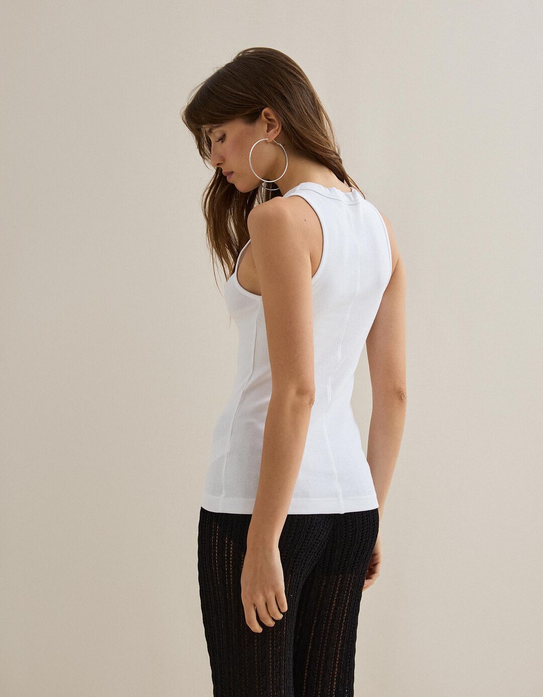 Tank Top com Modal, Mulher, Branco