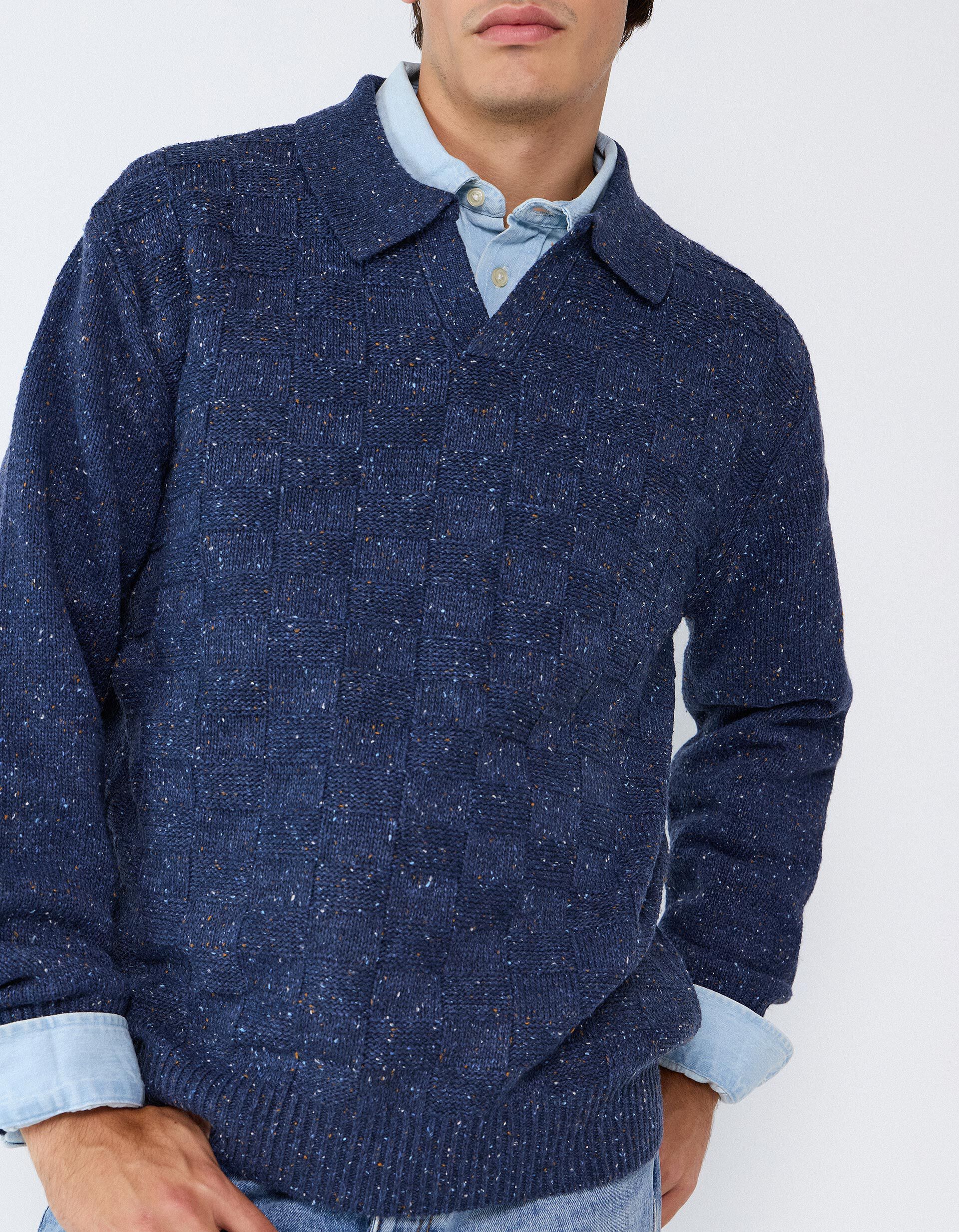 Comprar Online Polo Tricotado, Homem, Azul Escuro
