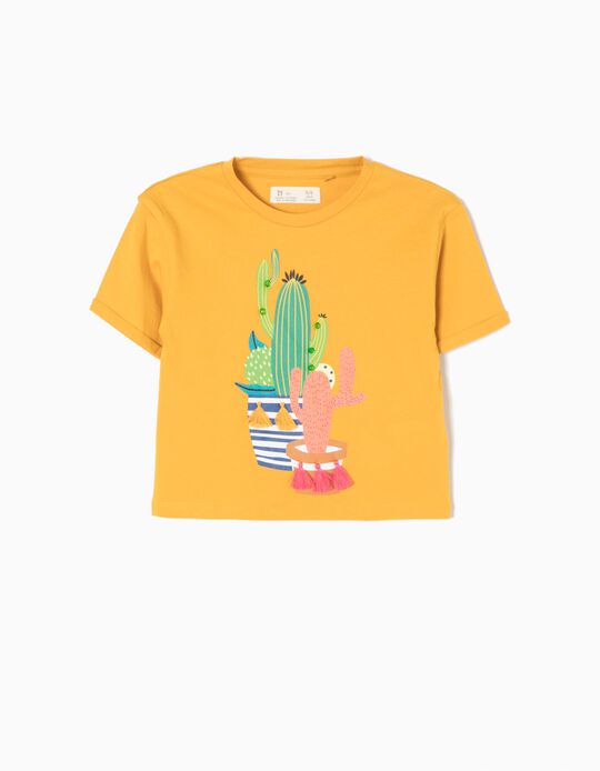 Yellow Short T-Shirt, Cactus