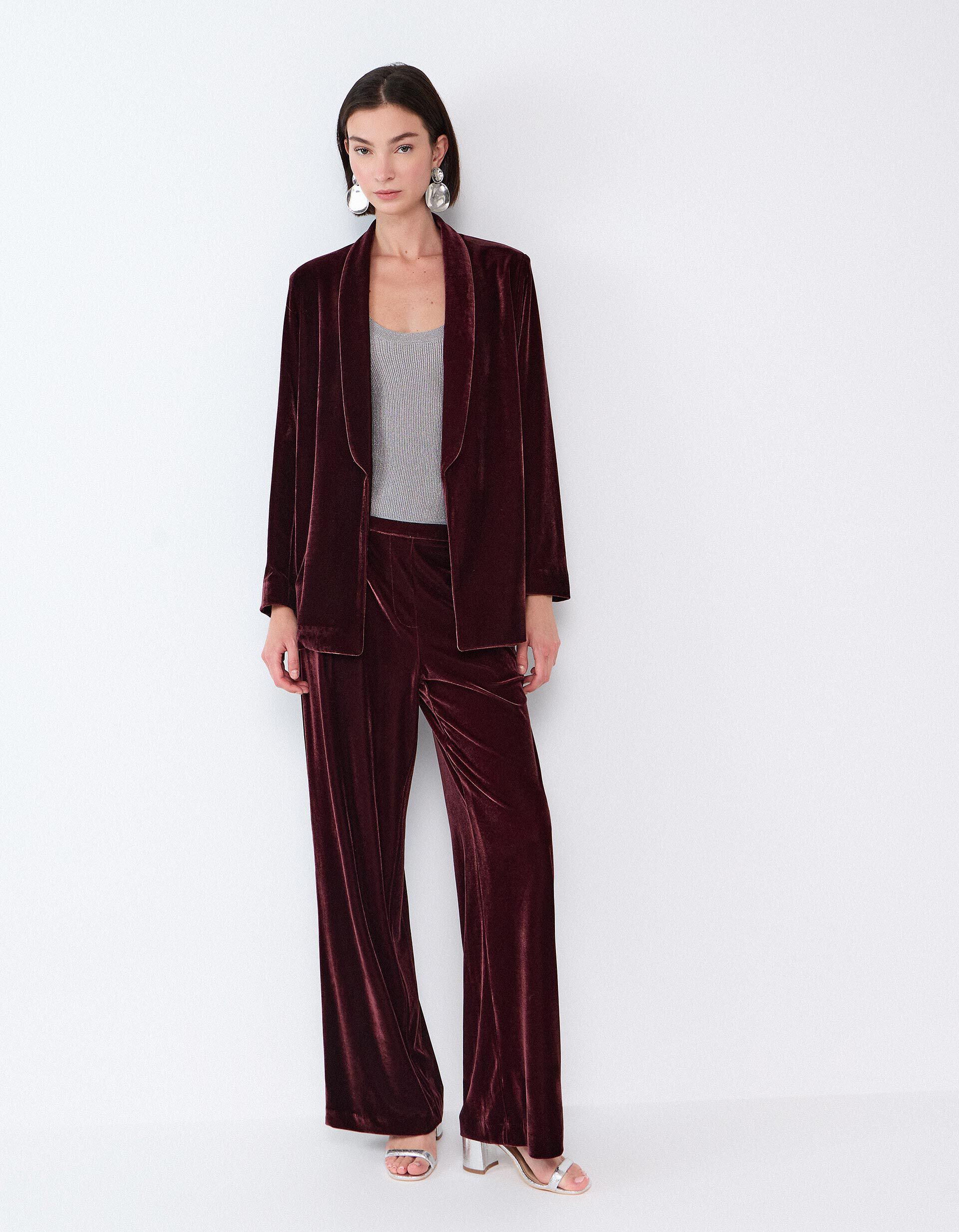 Comprar Online Cal&ccedil;as Aveludadas, Mulher, Roxo Escuro
