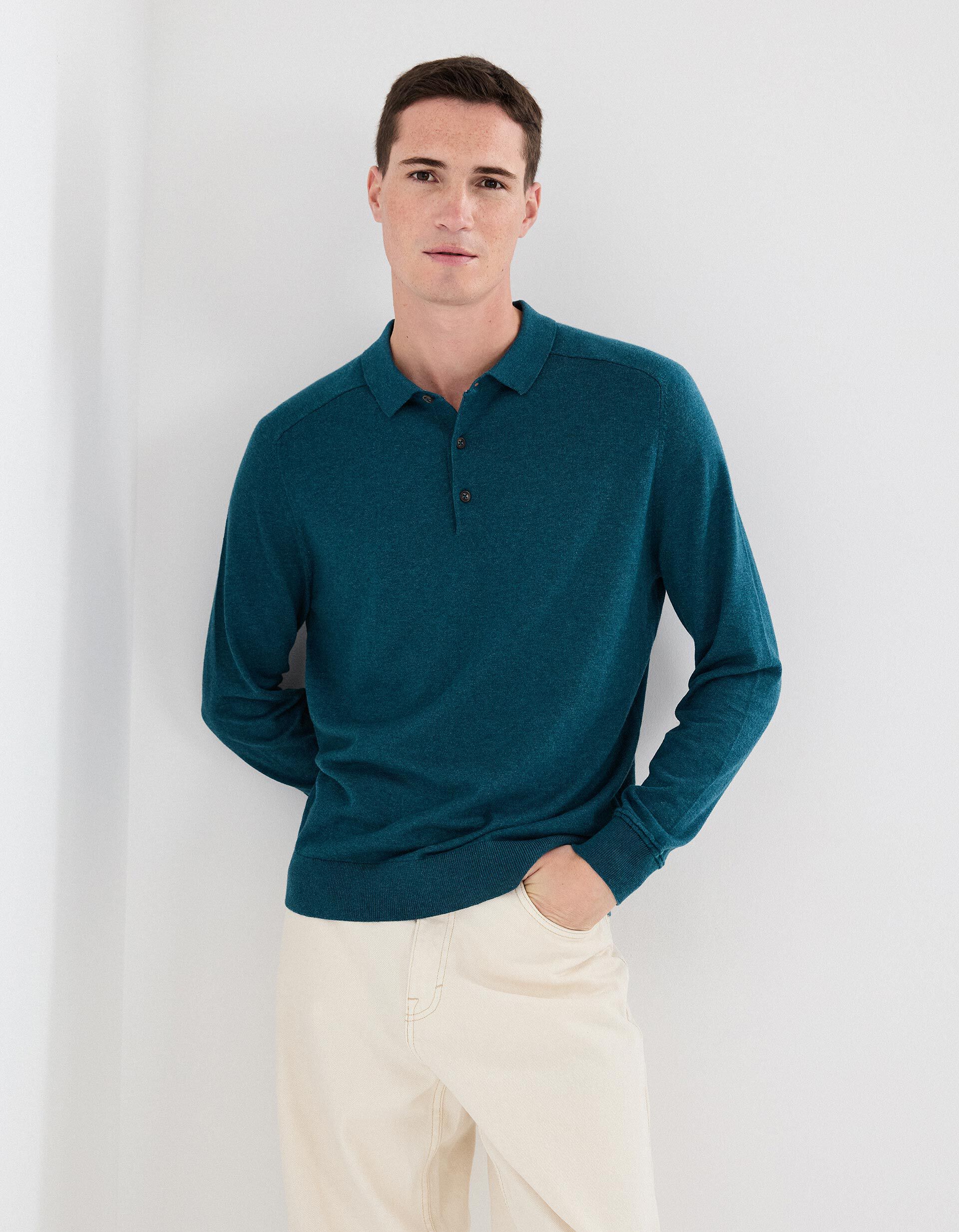 Comprar Online Polo com Caxemira, Homem, Verde Escuro