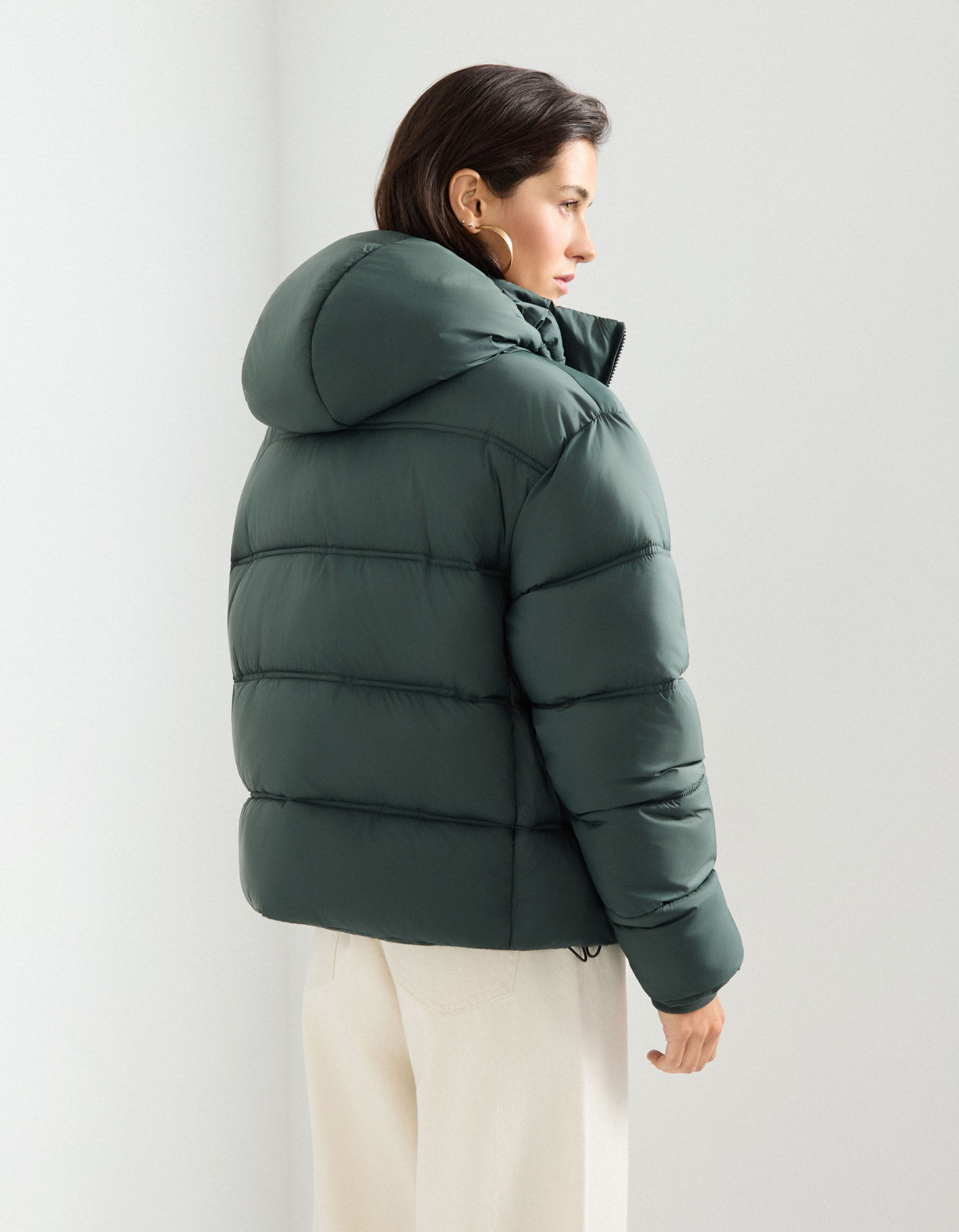 Comprar Online Casaco Acolchoado com Capuz, Mulher, Cinzento Escuro