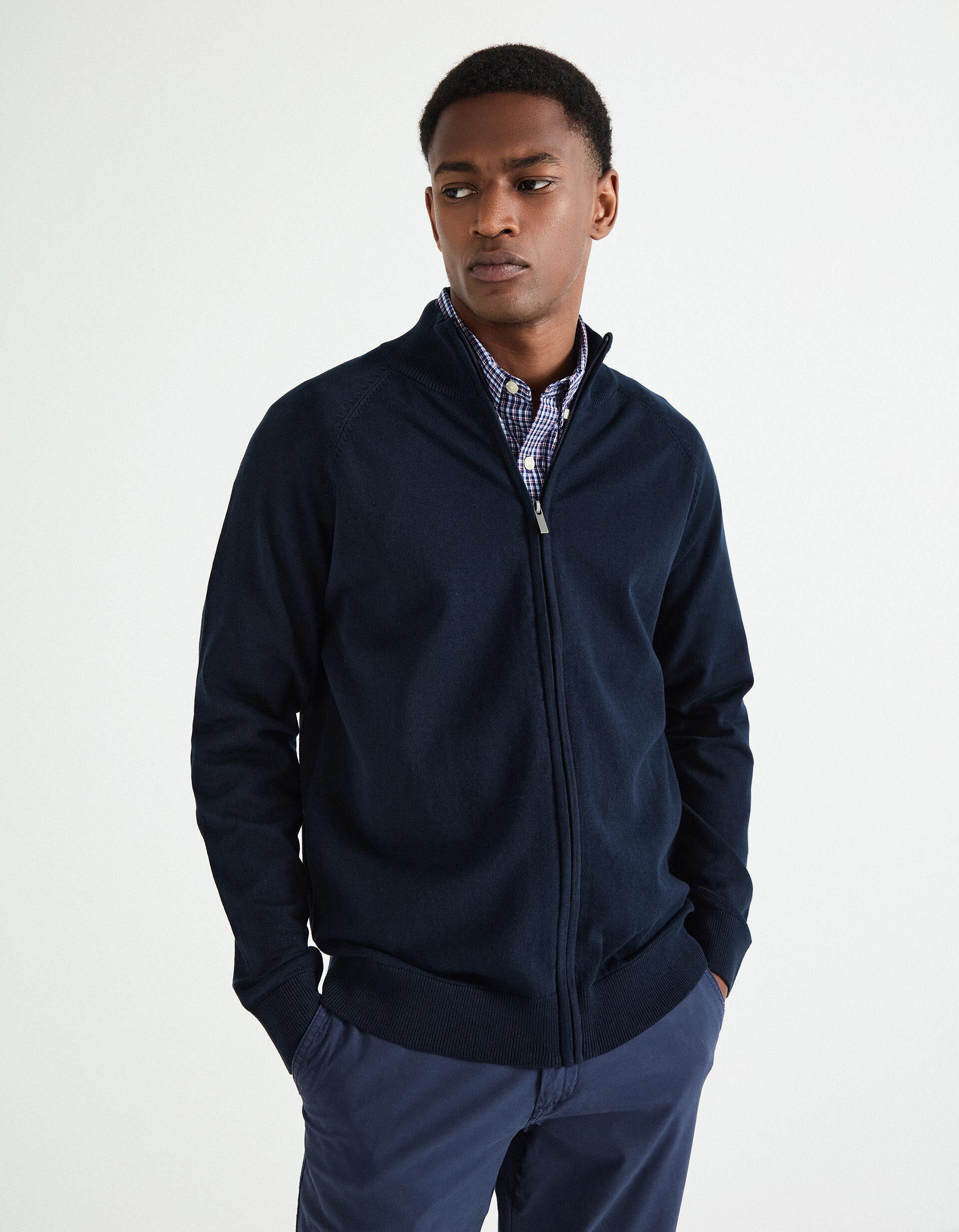 Comprar Online Casaco de Malha, Homem, Azul Escuro