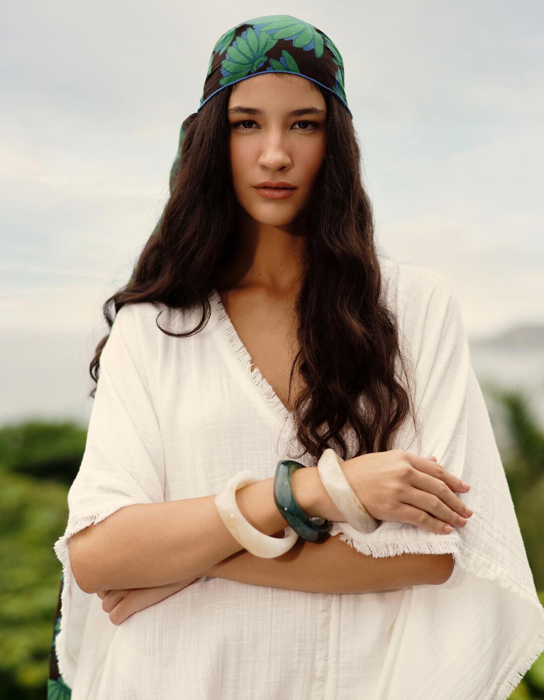 Kaftan, Mulher, Branco