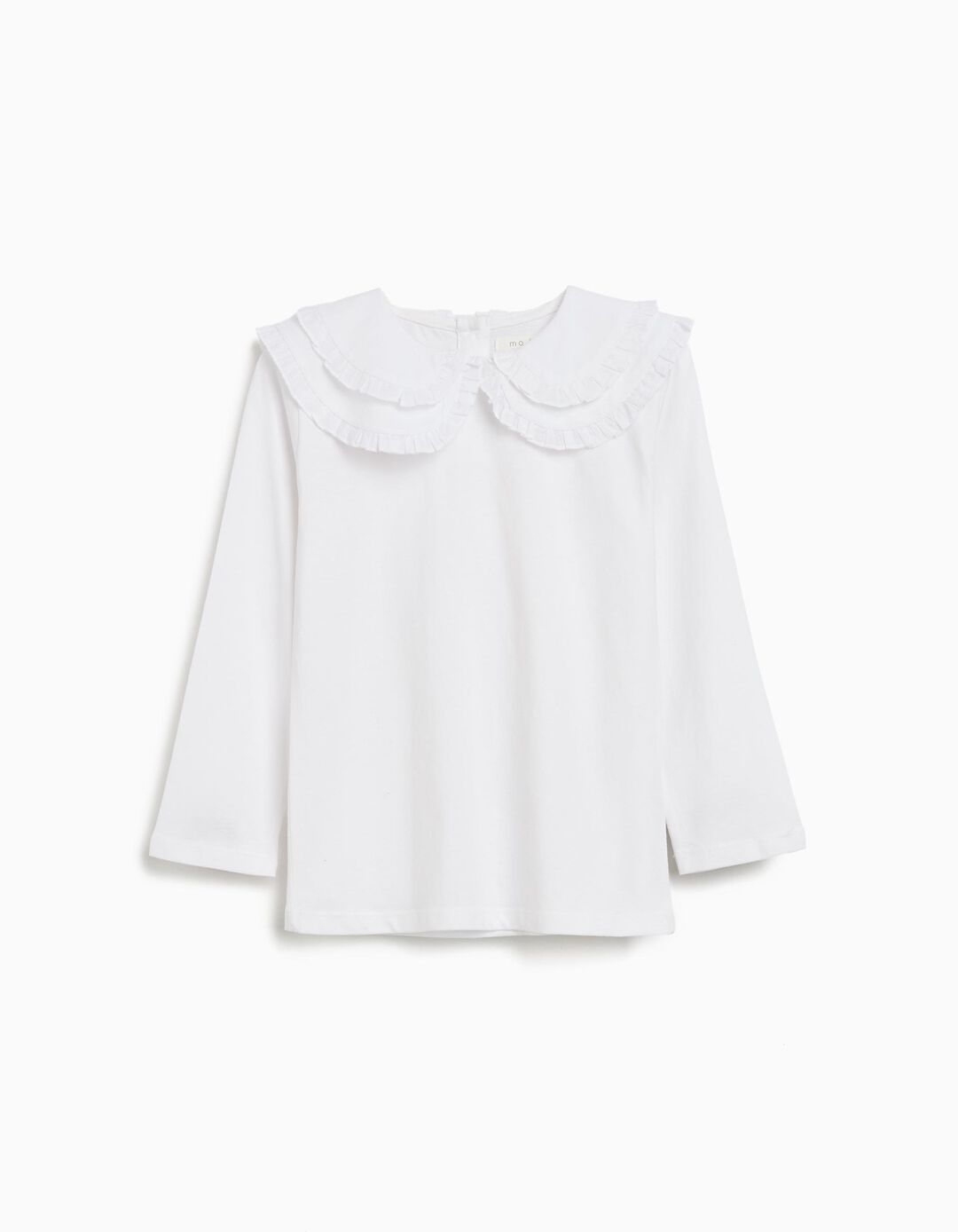 T-shirt Manga Comprida, Menina, Branco