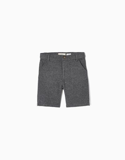 Interlock Midi Shorts for Boys 'B&S', Grey