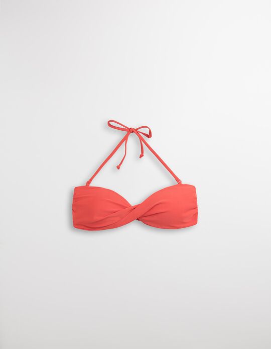 Comprar Online Top de Biquíni Cruzado, Mulher, Vermelho Claro 